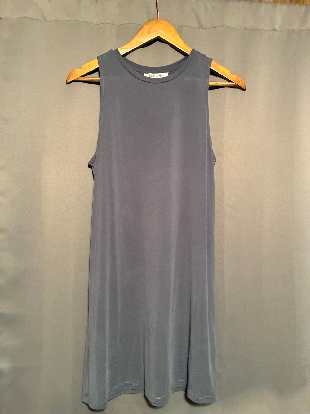 Double Zero Slate Blue Sleeveless Shift Dress